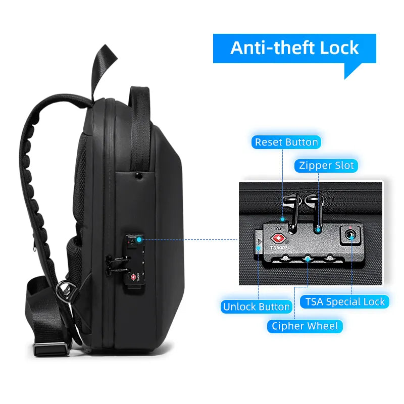 Multifunction Anti-theft Crossbody Bag with USB Charging