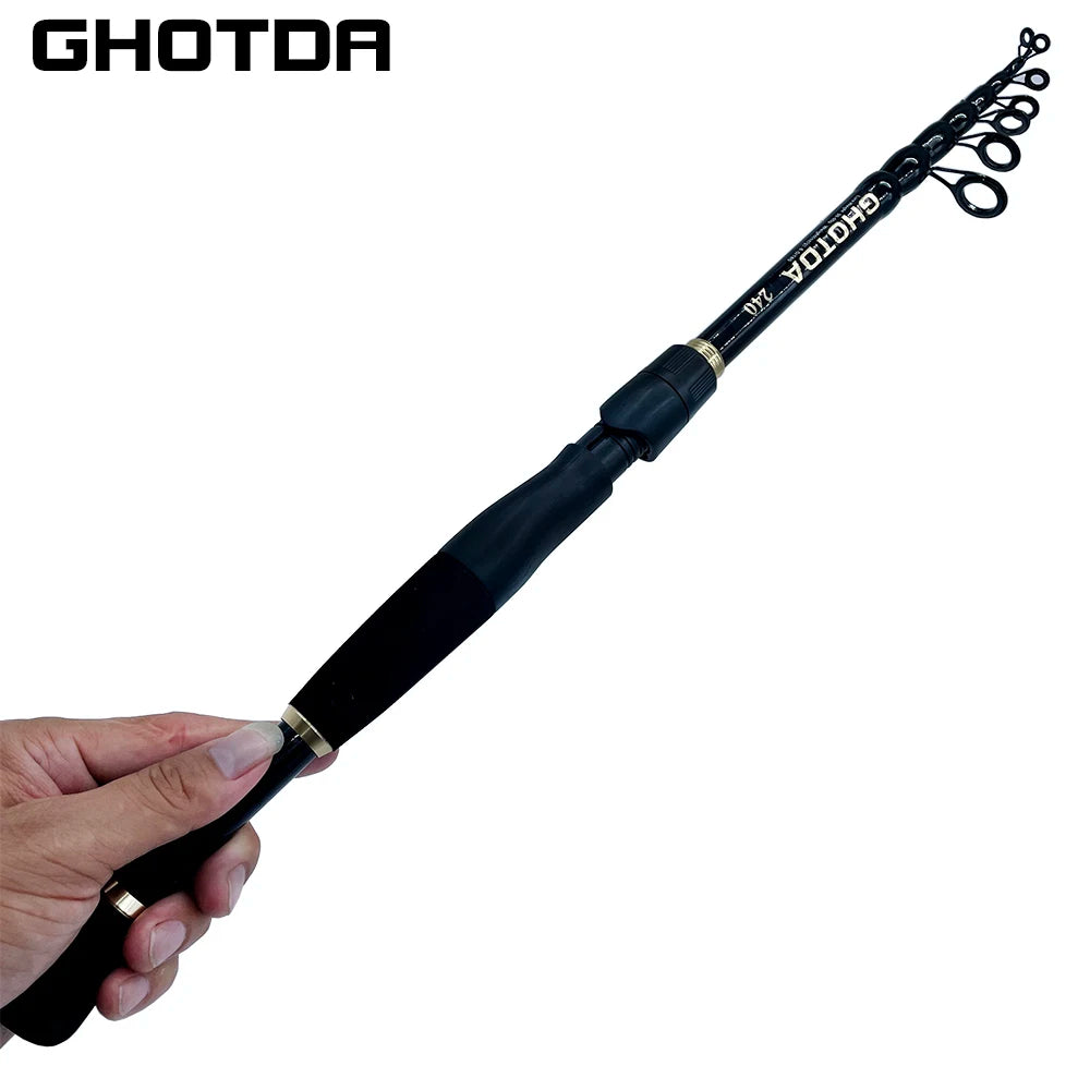 Lightweight Lure Fishing Rod Set and Spinning Reel Close with a Length of 45/47.6/48.5/51 cm