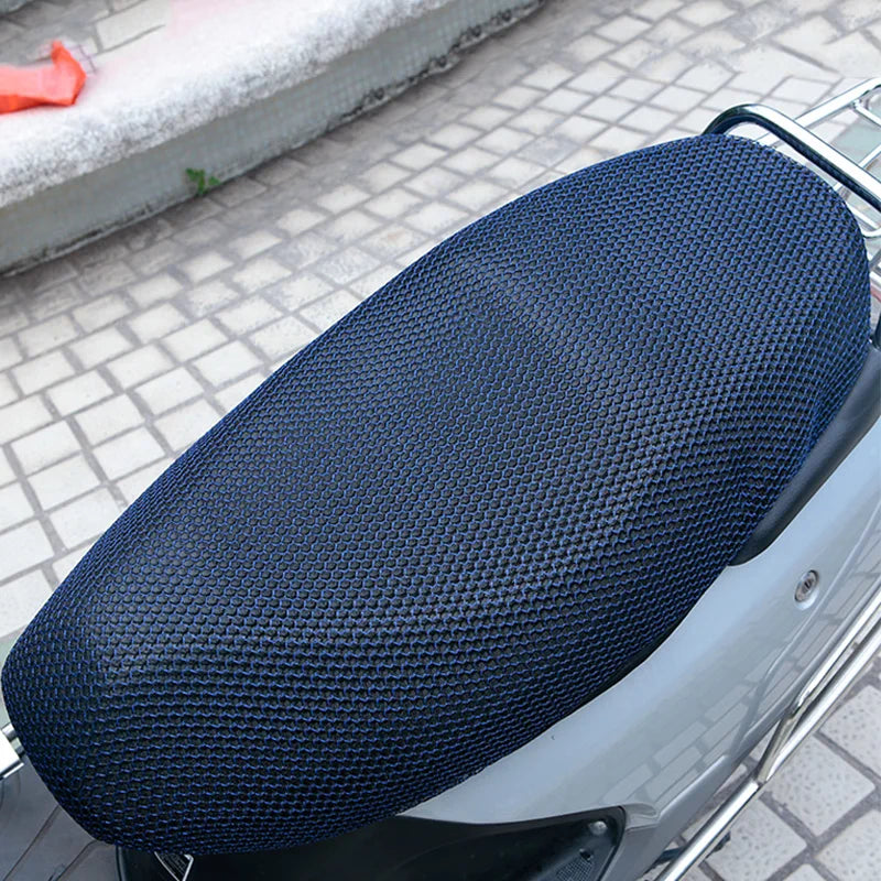 Black Breathable Summer 3D Mesh Motorcycle Seat Cover