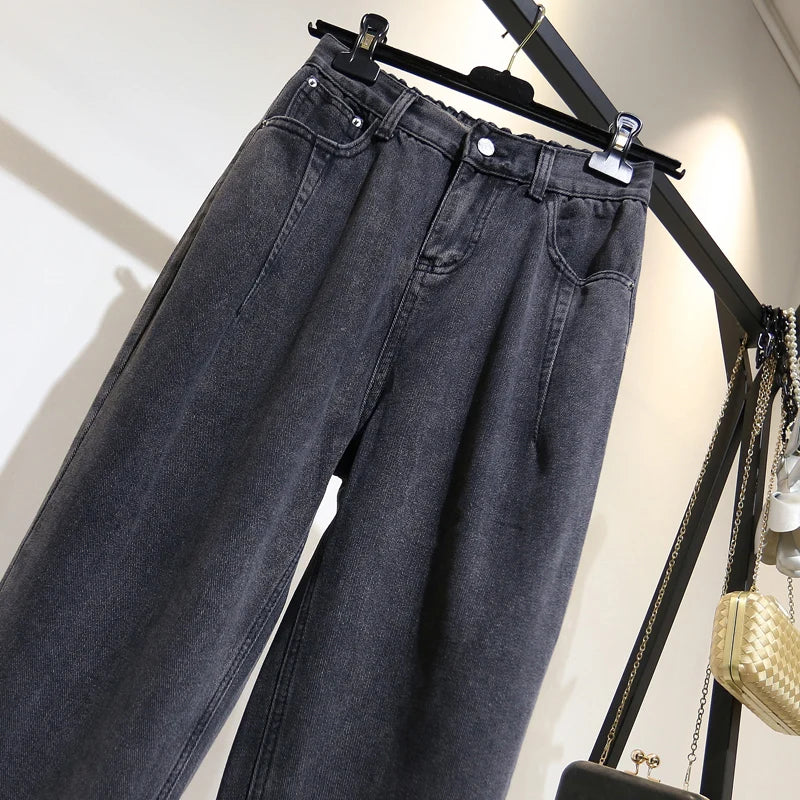 High Waist Plus  Size Denim Jeans