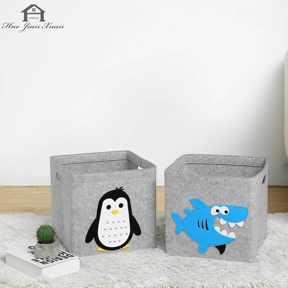 Felt Fabric Creative Cartoon Animal Storage Box Organizer