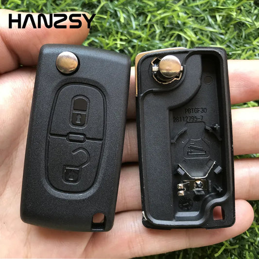 2 button remote key case for Peugeot