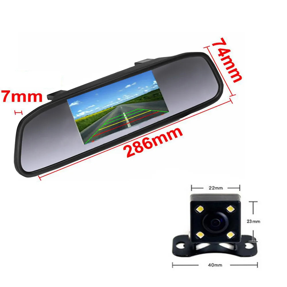 4 LED Night Vision Car HD Video Auto Parking Monitor