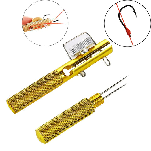 Full Metal Fishing Hook Knotting Tool