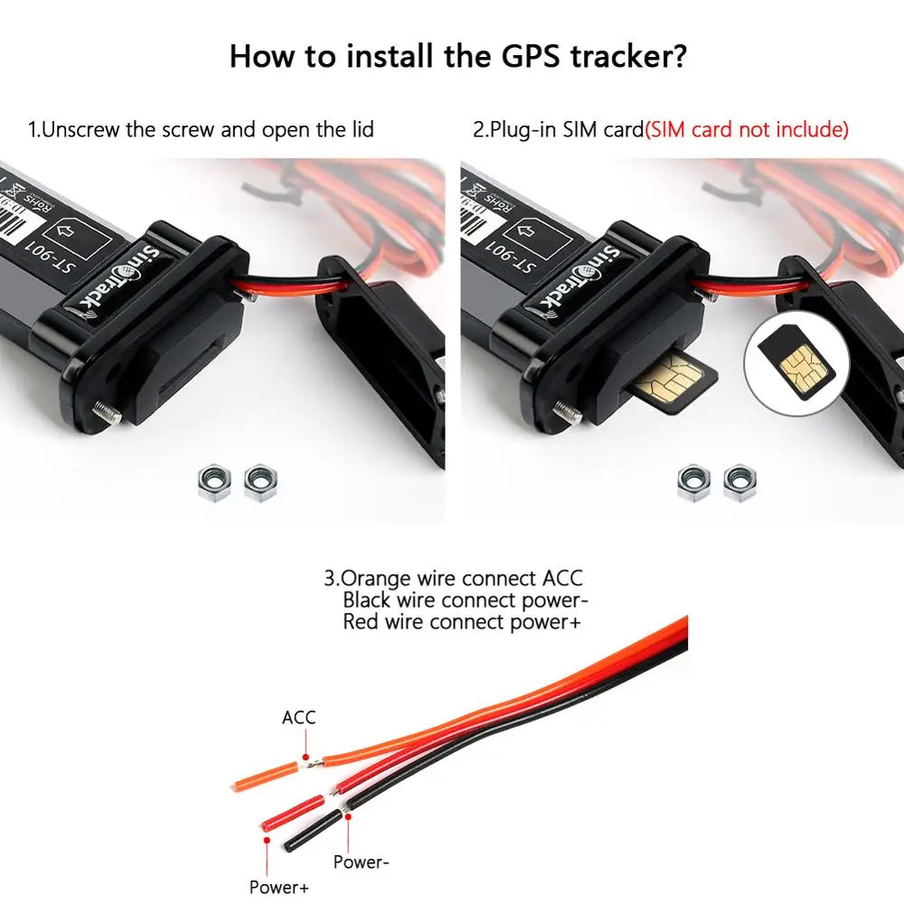 Waterproof Global GPS Tracker with Built-in Battery