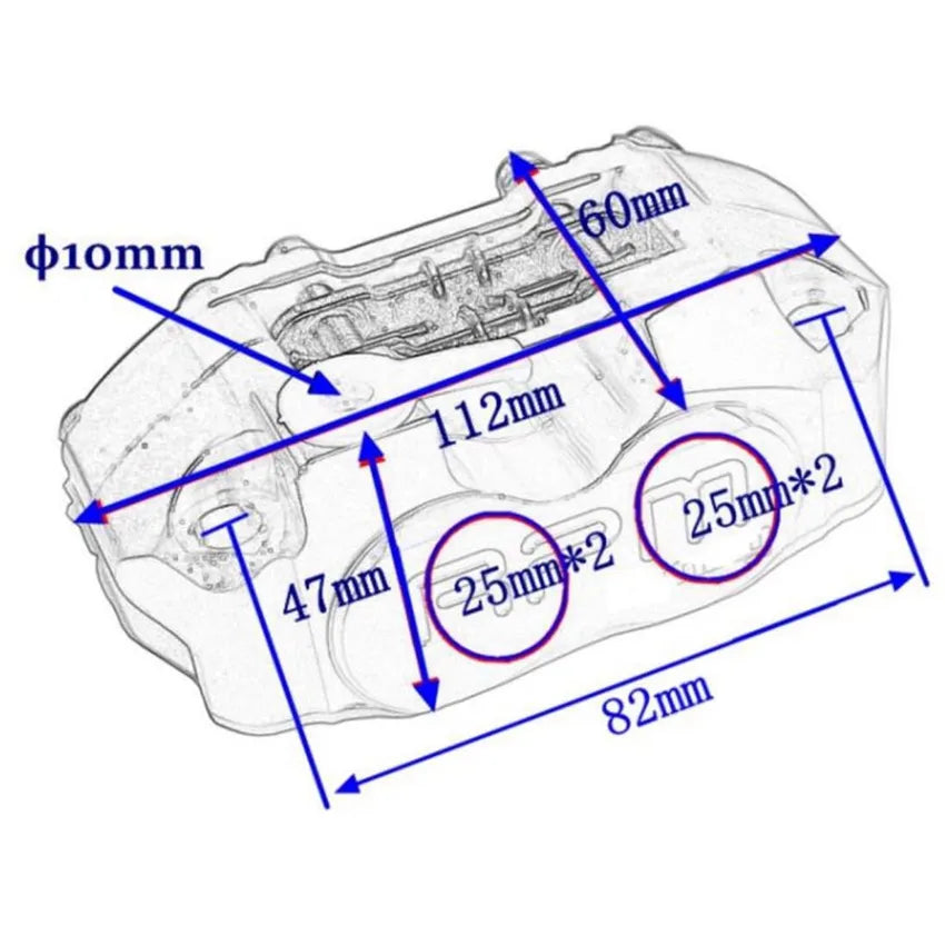 Universal brake caliper for Yamaha