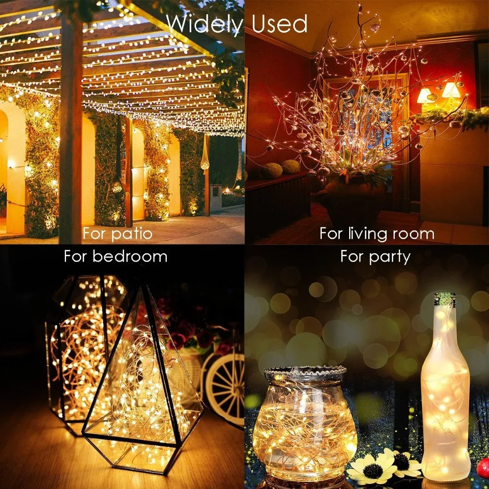 12M 100LED / 32M 300 LED Solar Fairy Lights