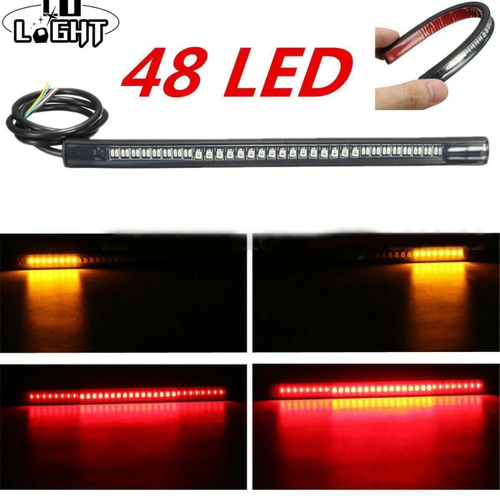 48 LED Flexible Strip Stop Light for Motorcycle