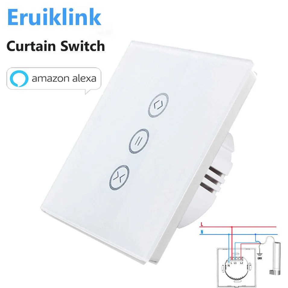 45w Curtain Motor+wifi Curtain Switch with Voice Control Curtain System