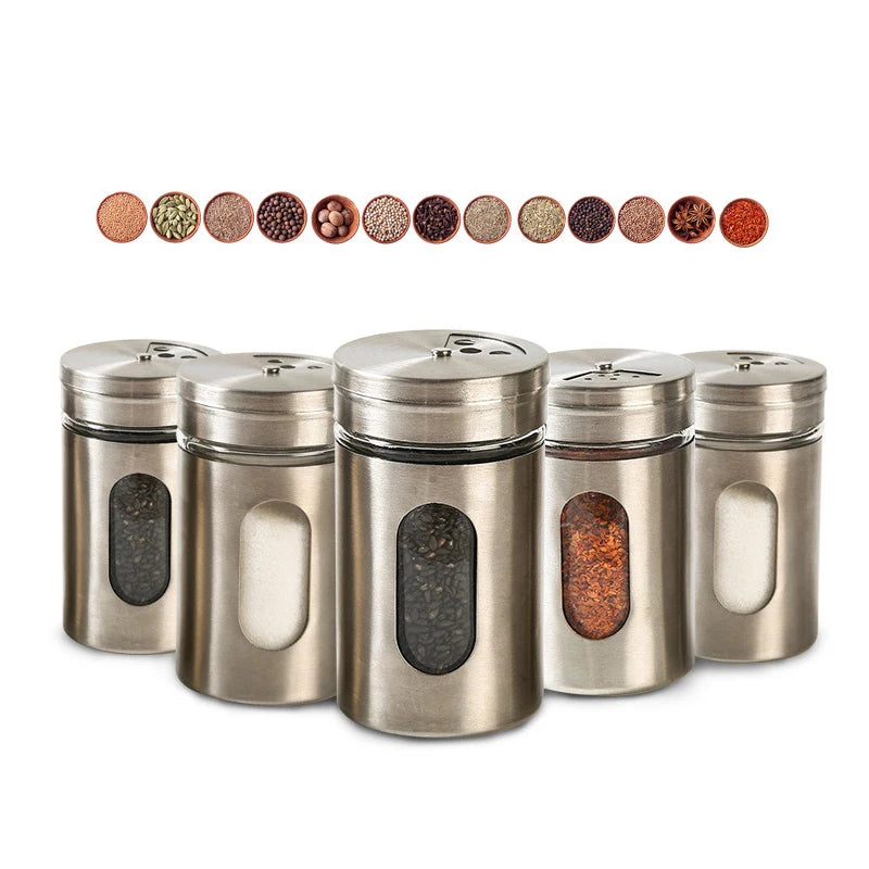 Stainless Steel Seasoning Spice Storage Jars