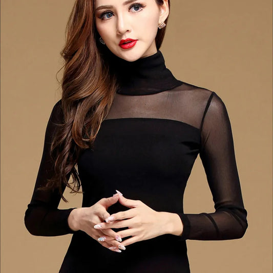 Long Sleeve Lace with Under Shirts Blouse
