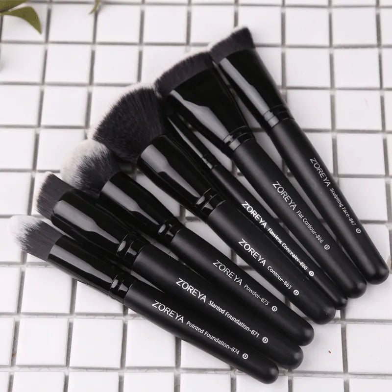 Black Makeup Brush Set