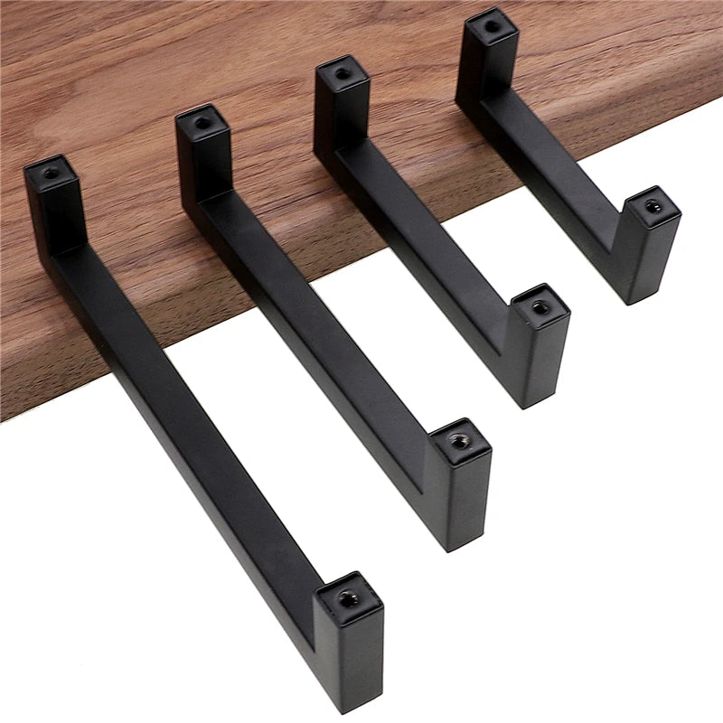 Square Modern Black Cabinet Handle