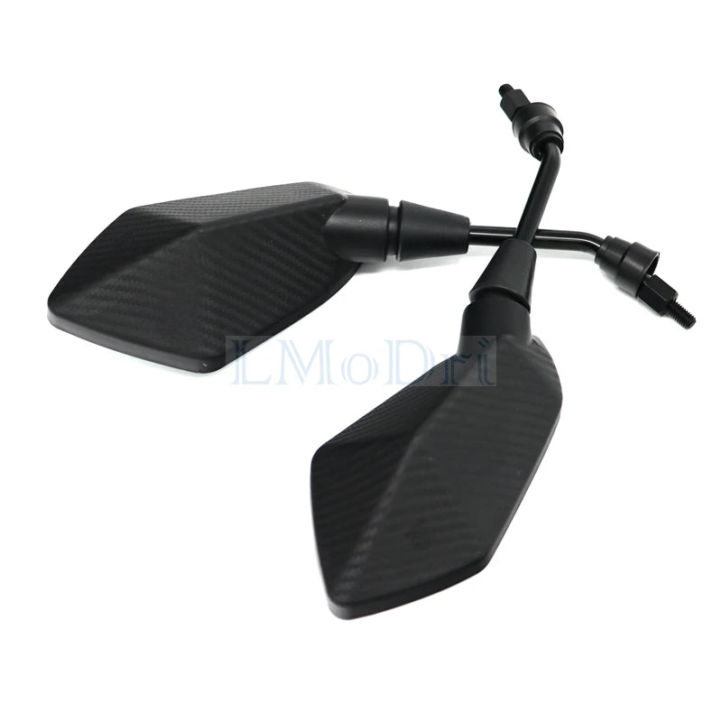 2 Pcs/Pair 8mm 10mm Carbon Fiber Motorcycle Mirror