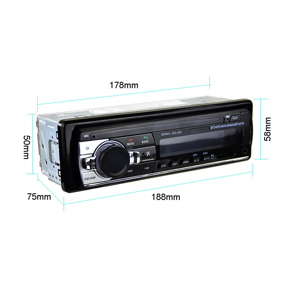 12V Bluetooth In-dash Auto car radio