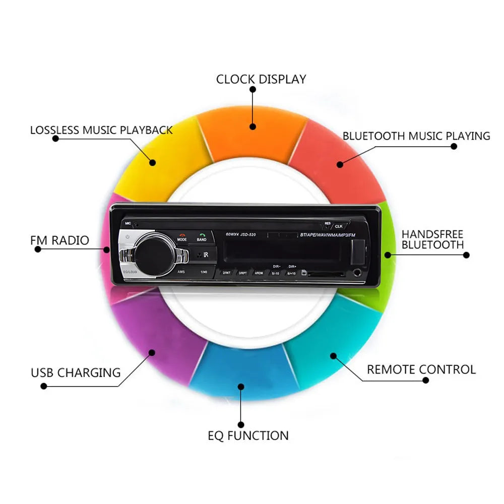 12V Bluetooth In-dash Auto car radio