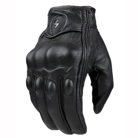 leather carbon motorcycle gloves for men and women