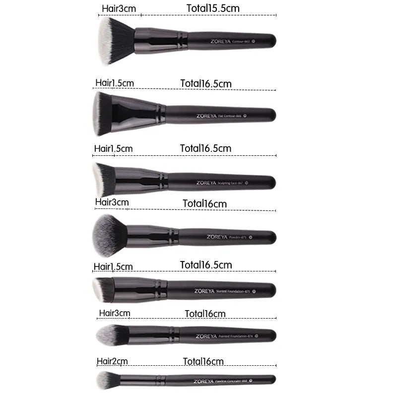 Black Makeup Brush Set