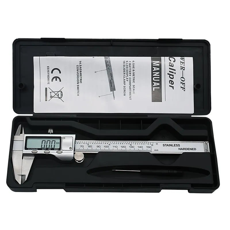 6-Inch 150mm Stainless Steel Electronic Digital Vernier Caliper