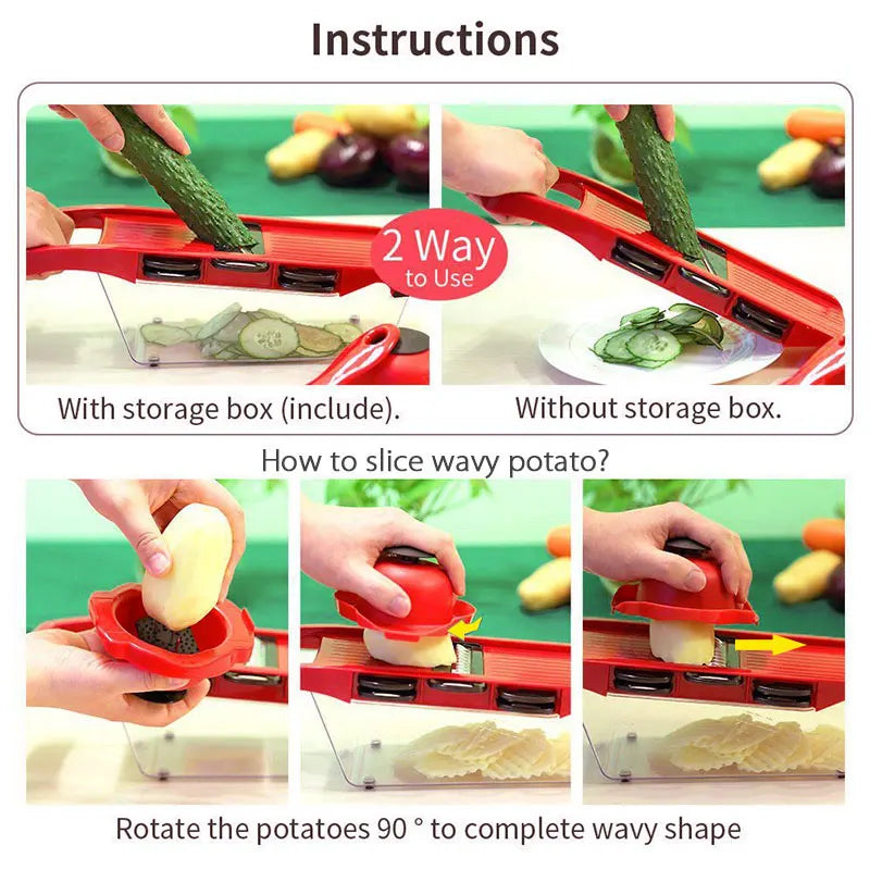 Myvit Vegetable Cutter with Steel Blade Slicer Potato Peeler Carrot Cheese Grater vegetable slicer Kitchen Accessories