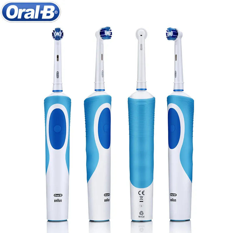 2D Rotary Vibration Electric Toothbrush with 4 Gift Brush Heads for Free