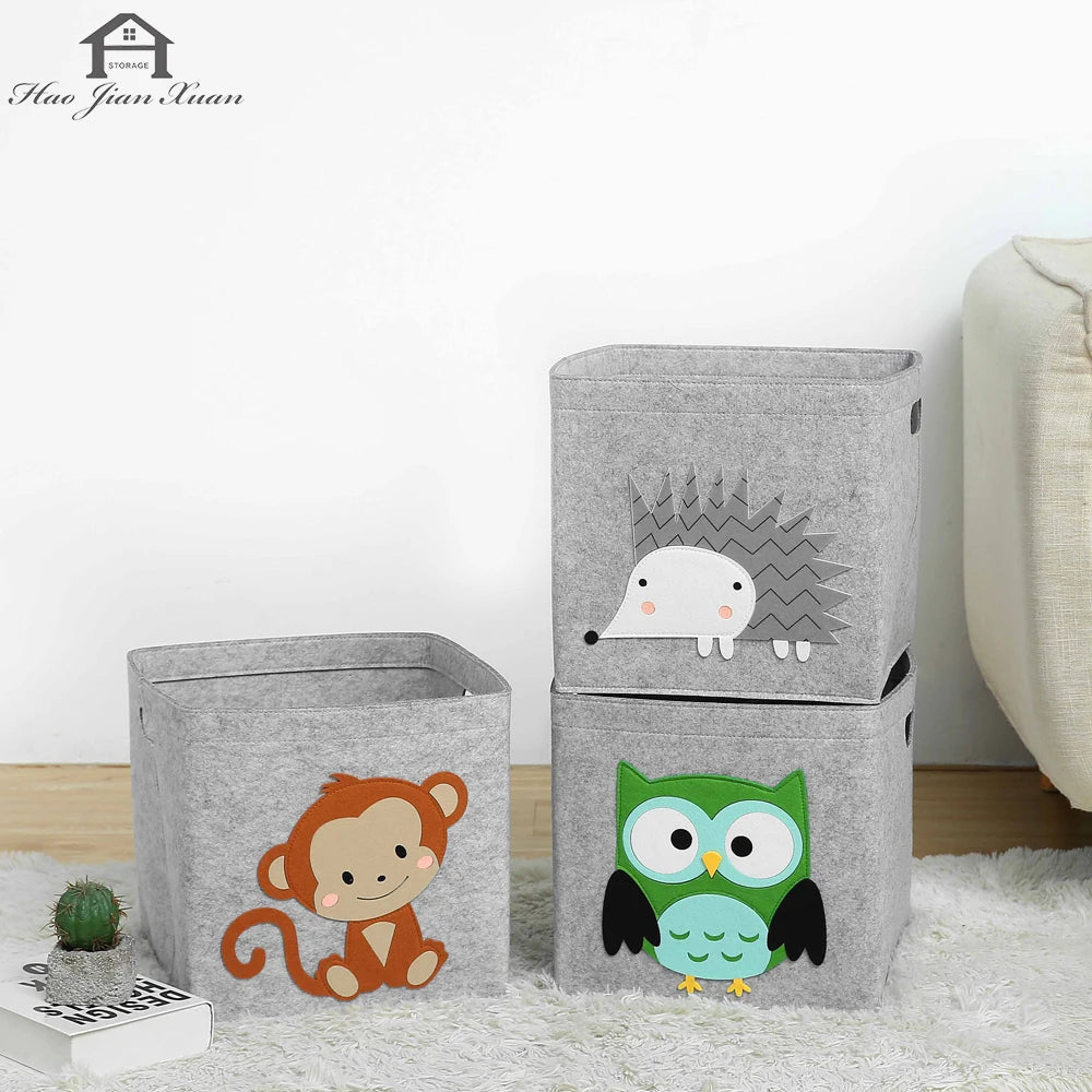 Felt Fabric Creative Cartoon Animal Storage Box Organizer