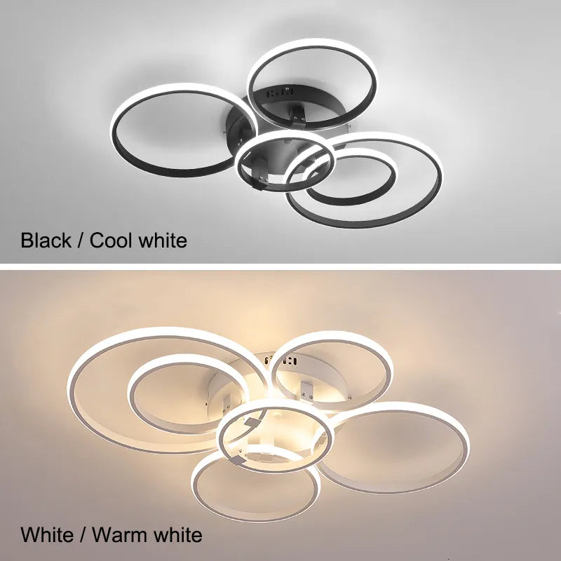 Dimmable + APP rings design LED Chandelier