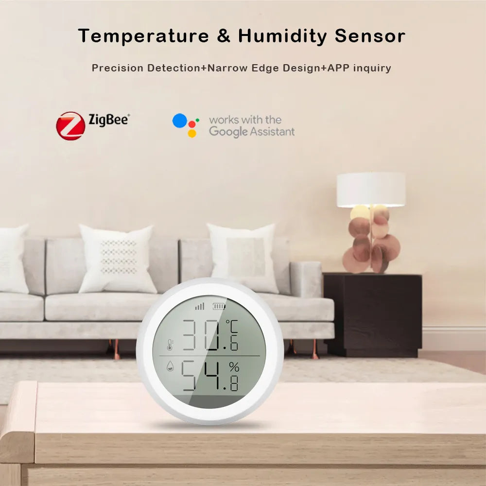 Smart Home Temperature And Humidity Sensor With LED Screen