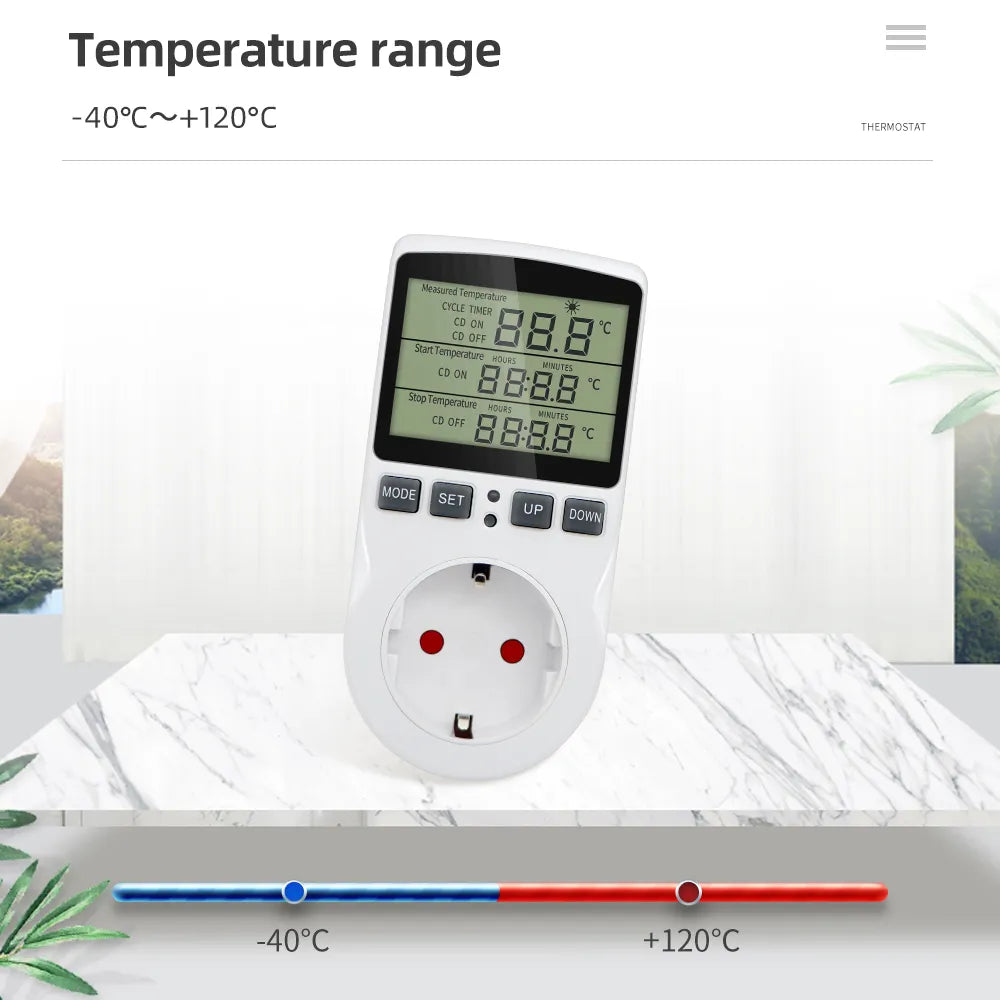 220v Timer Socket Digital Thermostat Temperature Controller