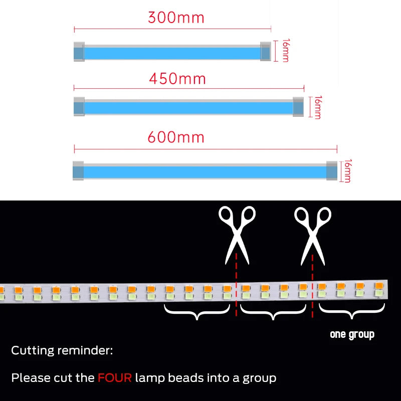 2pcs Flexible Waterproof LED Car Daytime Running Light