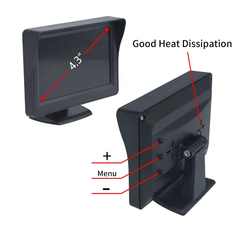 Car Monitor 4.3" Screen for Rear View Reverse Camera