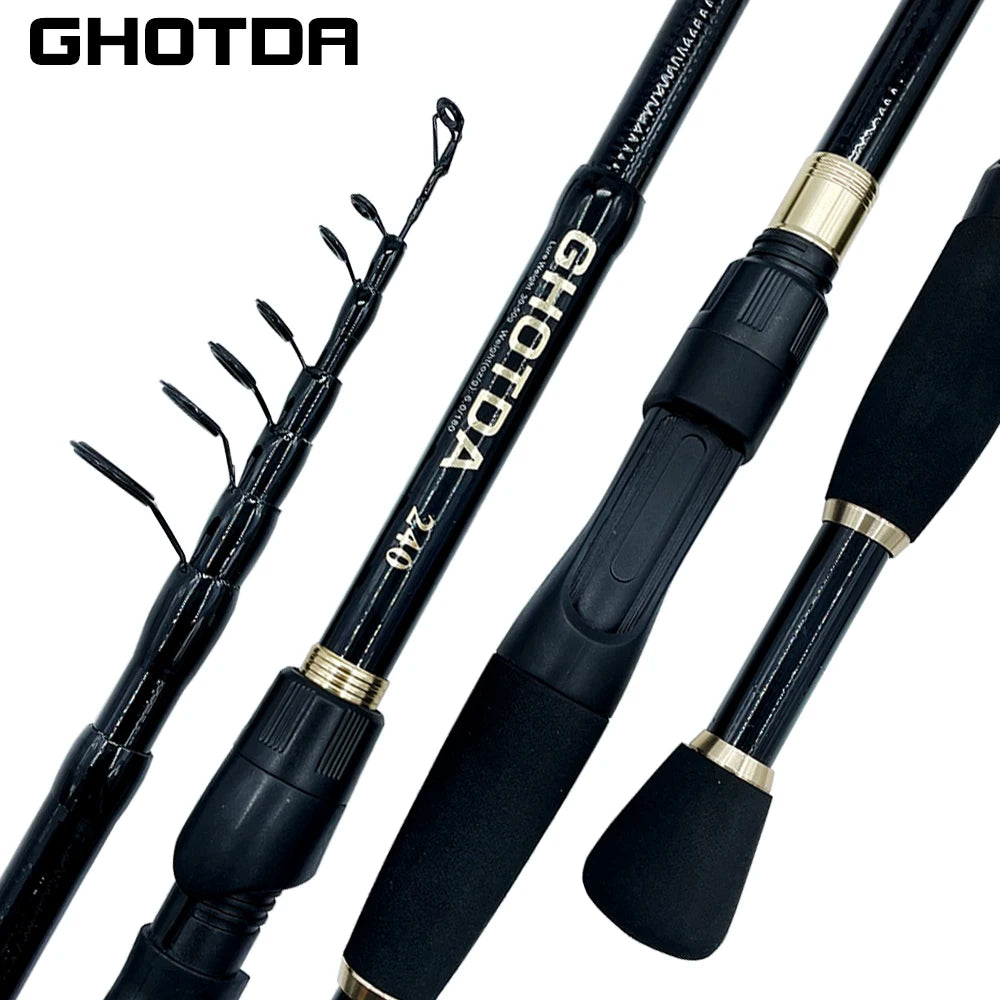 Lightweight Lure Fishing Rod Set and Spinning Reel Close with a Length of 45/47.6/48.5/51 cm