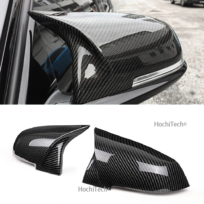 Black 2 pieces Rearview Mirror Cover  for BMW