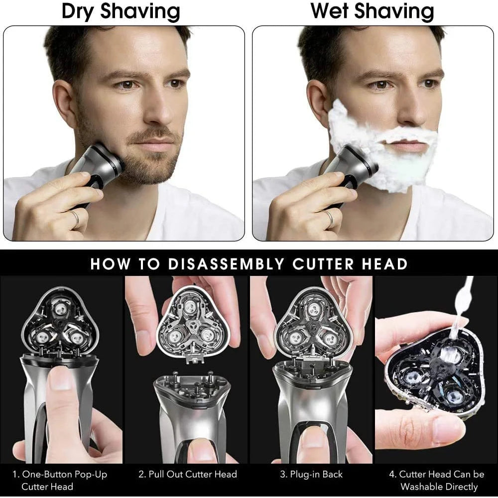 Black Stone Electric Face Shaver for Men