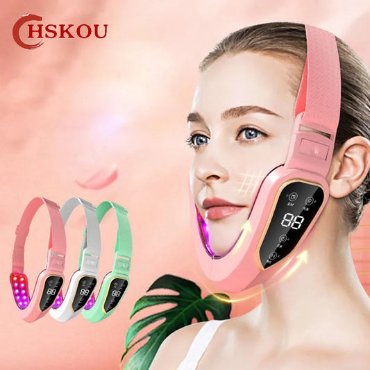 LED Photon Therapy Facial Slimming Vibration Massager