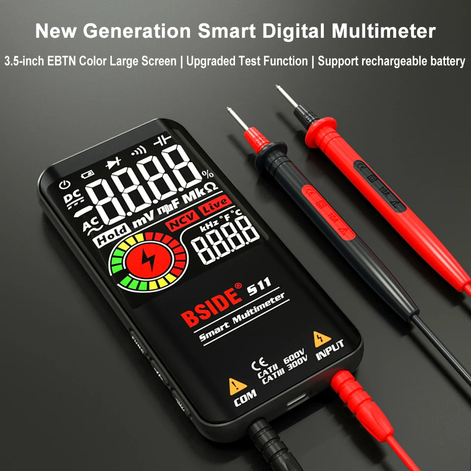 Digital Multimeter LCD Color Display wire Tester