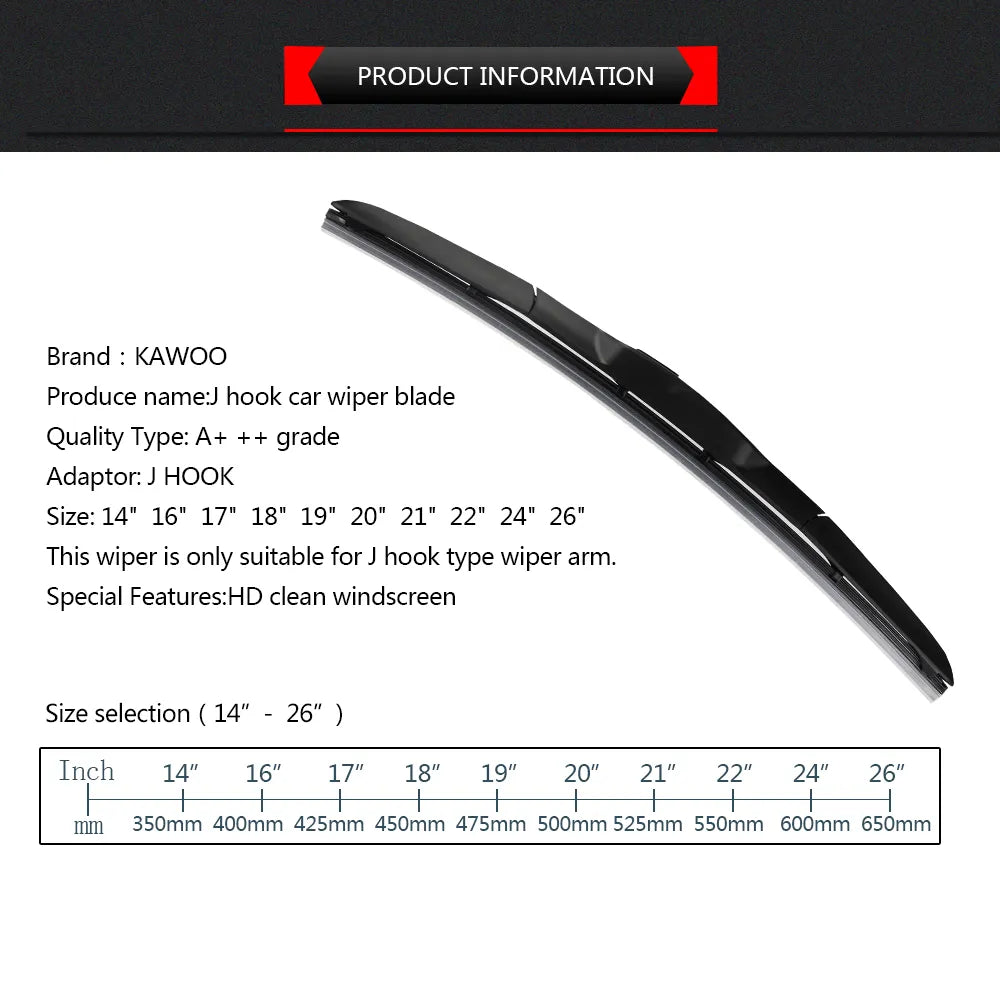 Car Wiper Blade Universal U-Hook Type