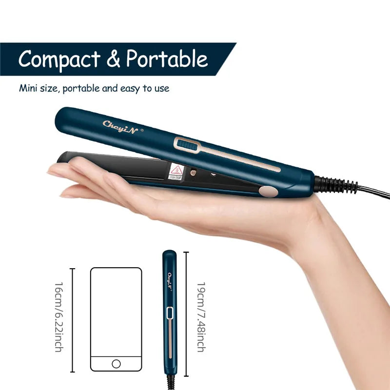 Mini Professional 2-in-1 Hair Straightener and Hair Curler