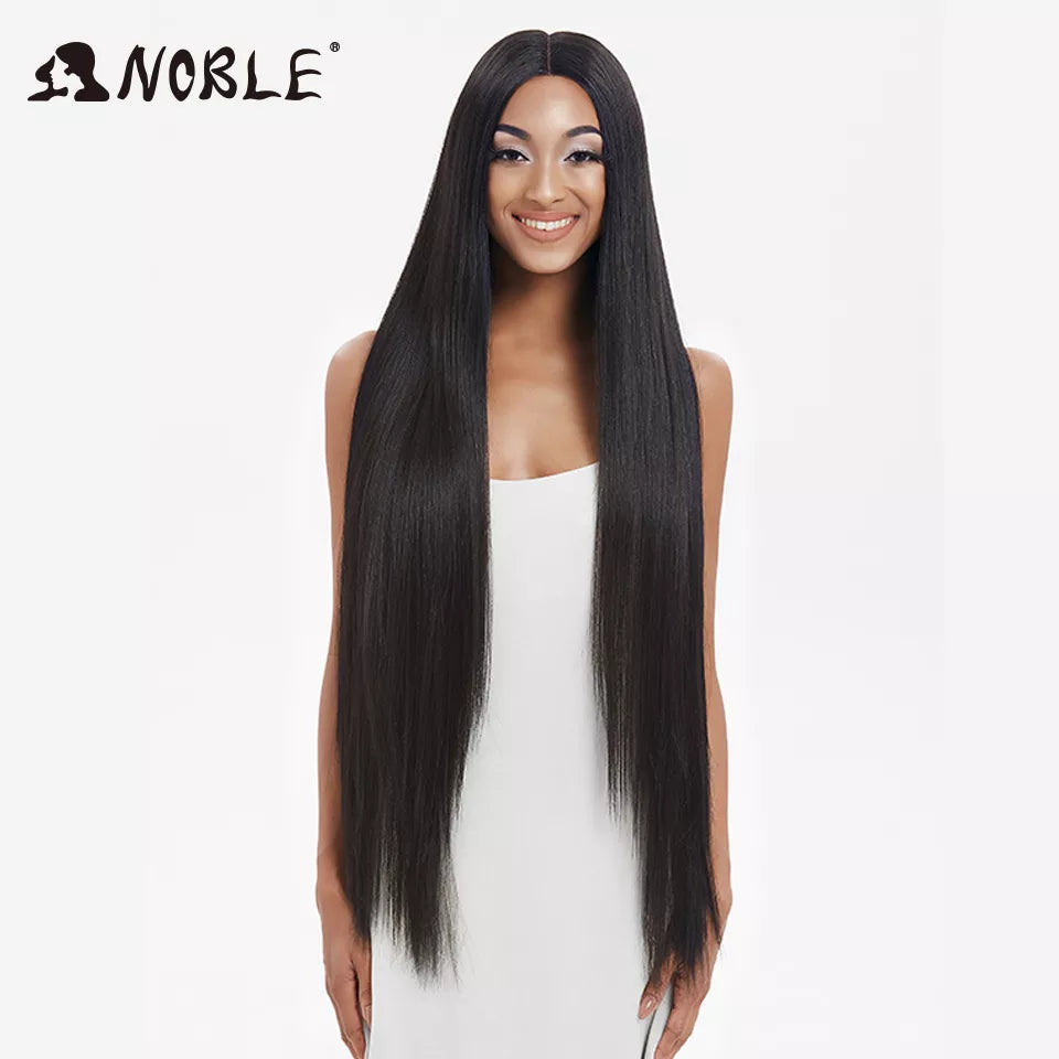 38 Inch Straight Synthetic Lace Front Wigs for Women