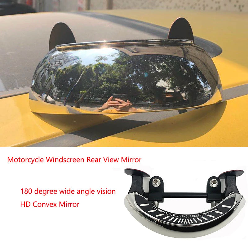 180+ Degree Blind Spot Motorcycle Windscreen Mirror for Honda