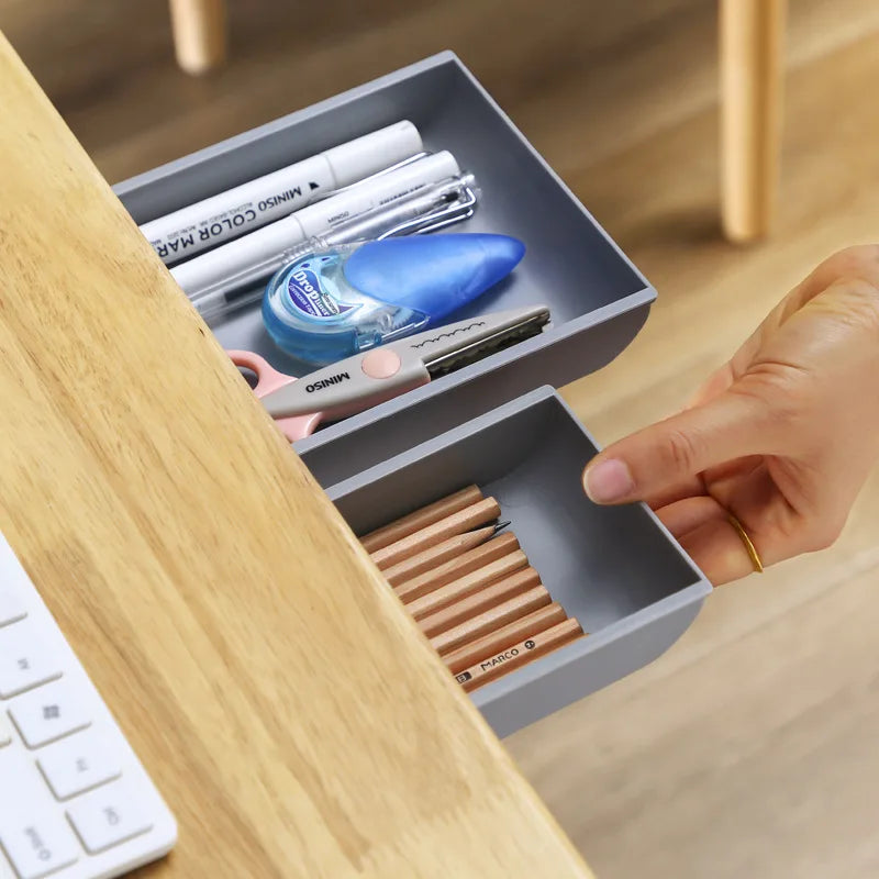 Self-Adhesive Hidden Storage Box under the table