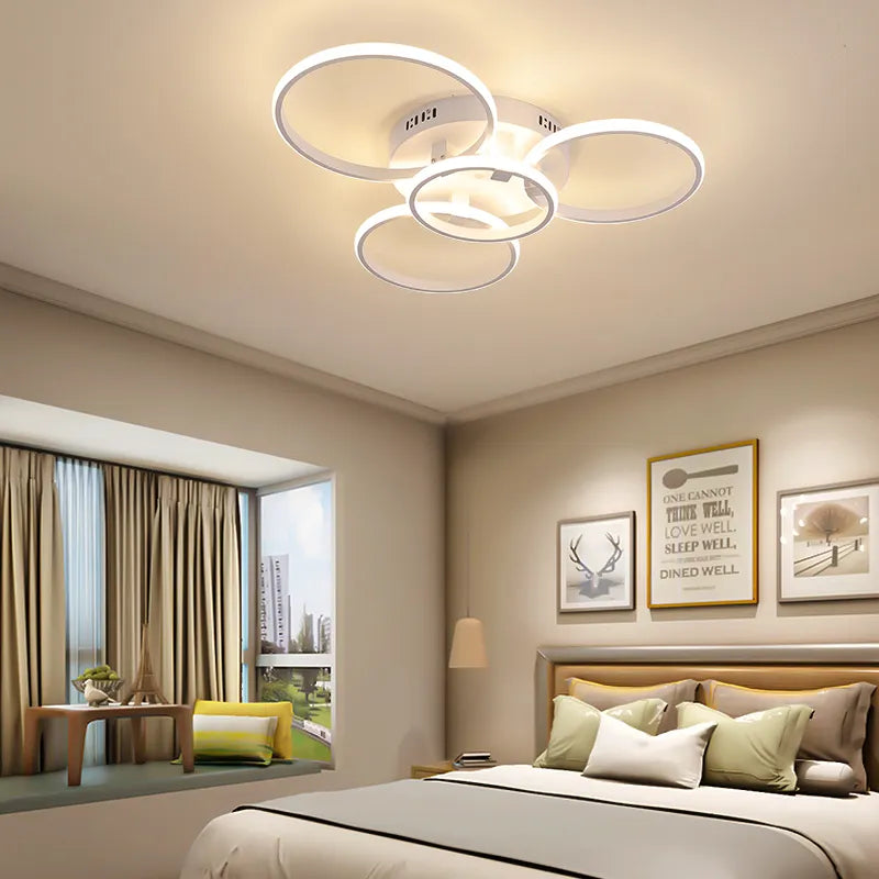 Dimmable + APP rings design LED Chandelier