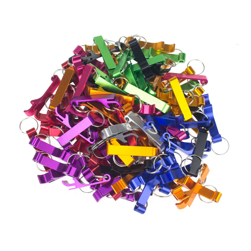 100pcs Customized Aluminum Can Opener Key Chain