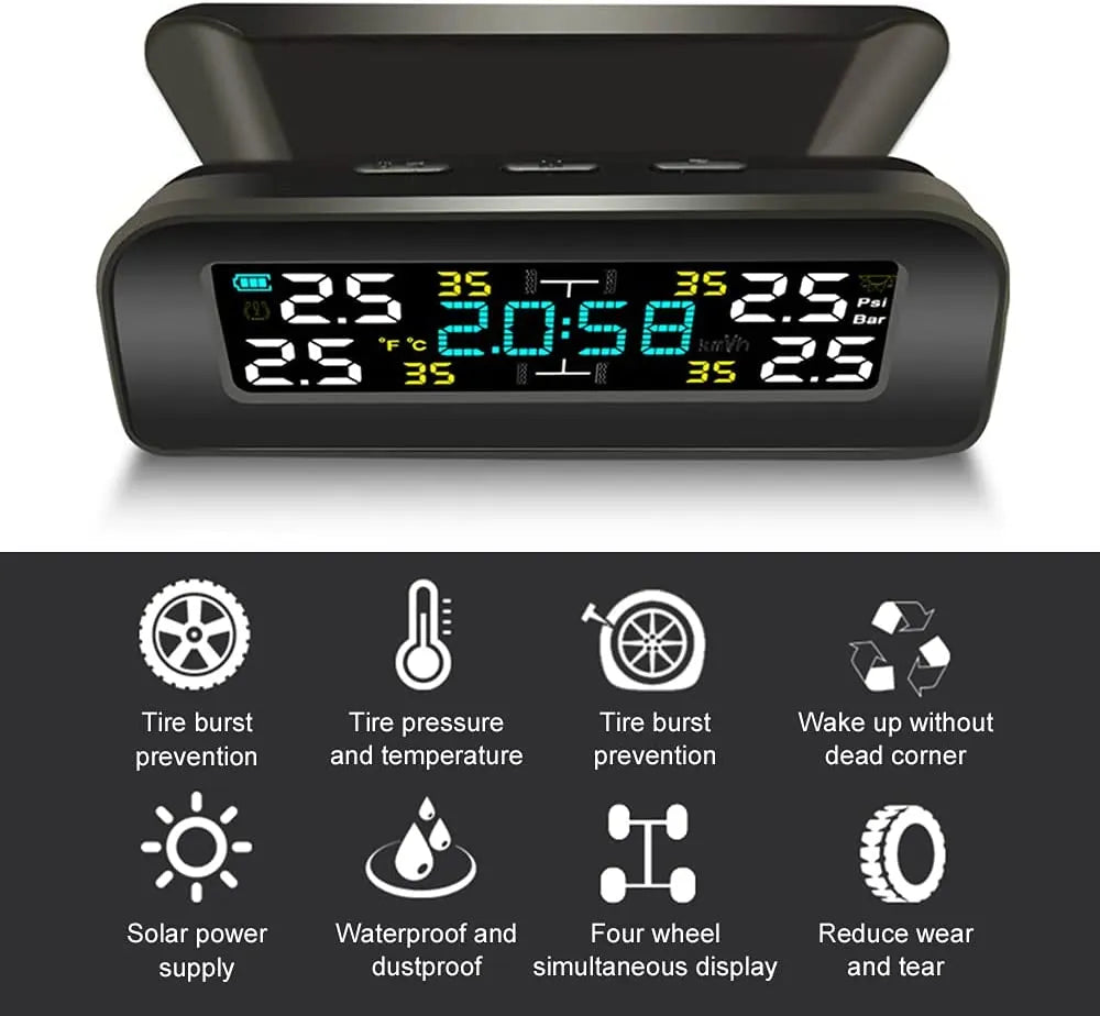 Solar Power Wireless Tire Pressure Monitoring System