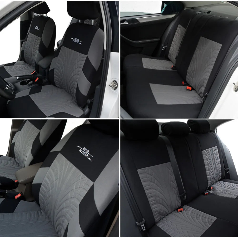 Polyester Fabric Universal Car Seat Cover Set