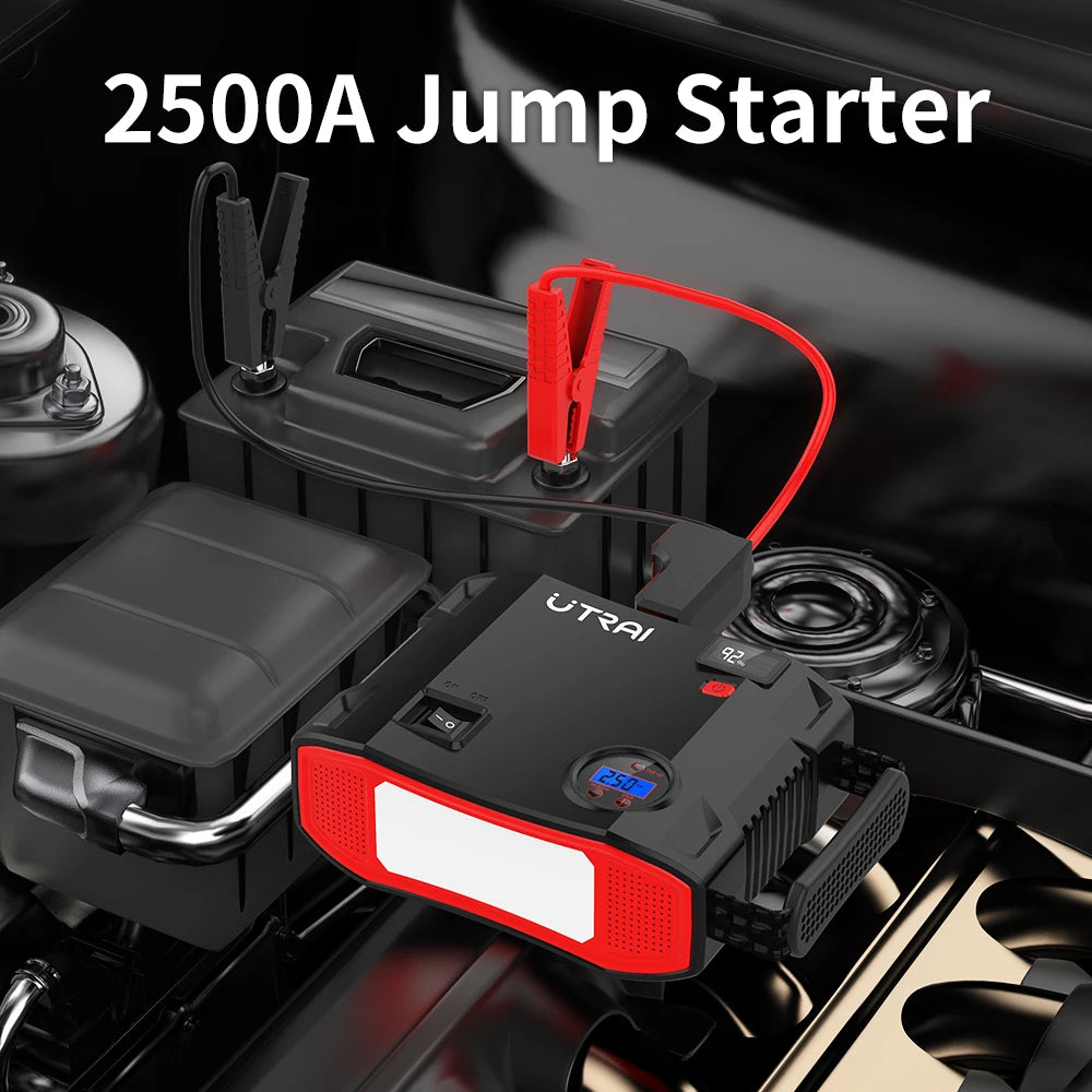 4 in 1 2000A Jump Starter Power Bank with Air Compressor Tire Pump