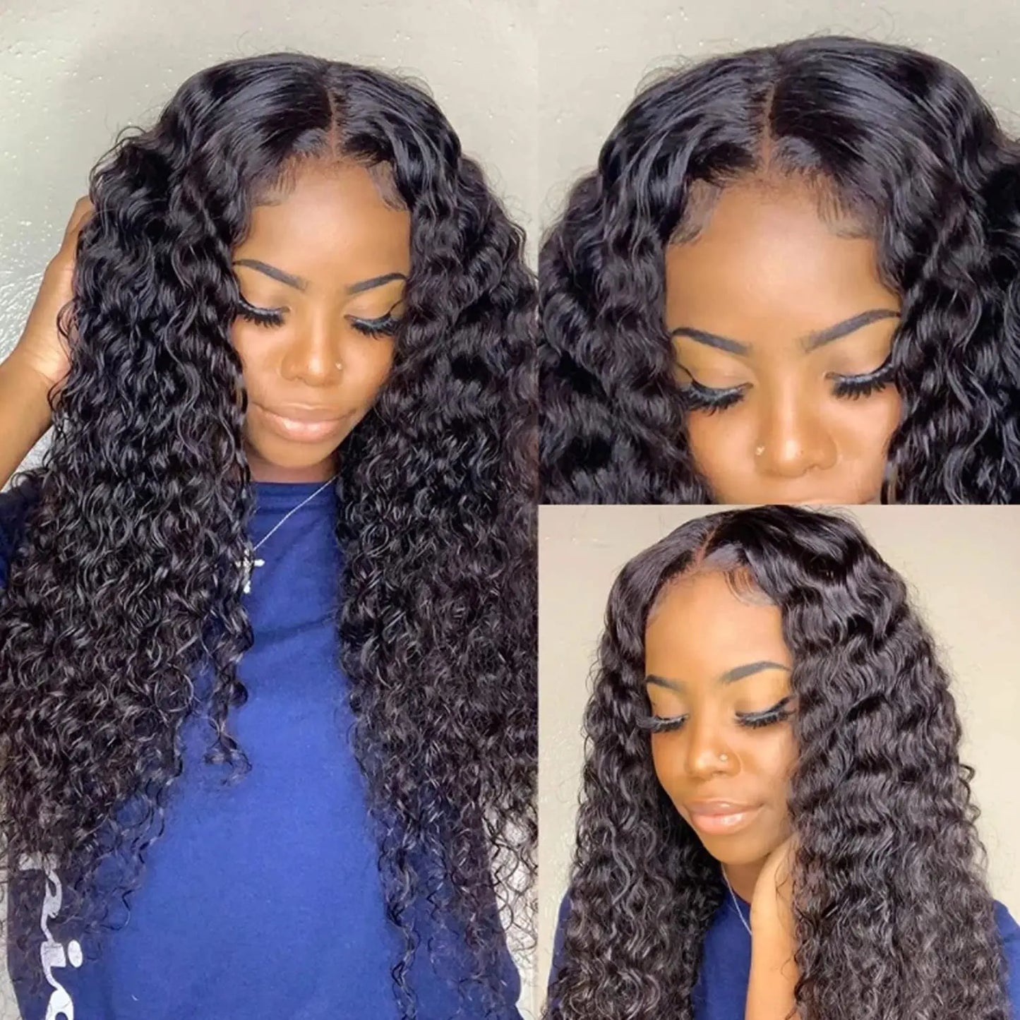 Brazilian Human Hair Deep Wave 4x4 Lace Closure