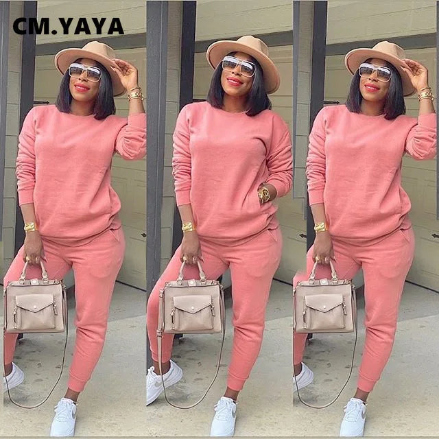 Full Sleeve Sweatshirt  + Legging Pants Suits Two Piece Set