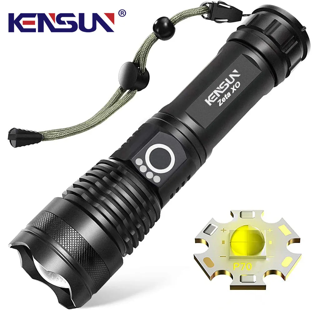 High Power Rechargeable Led Flashlight with 4 Core