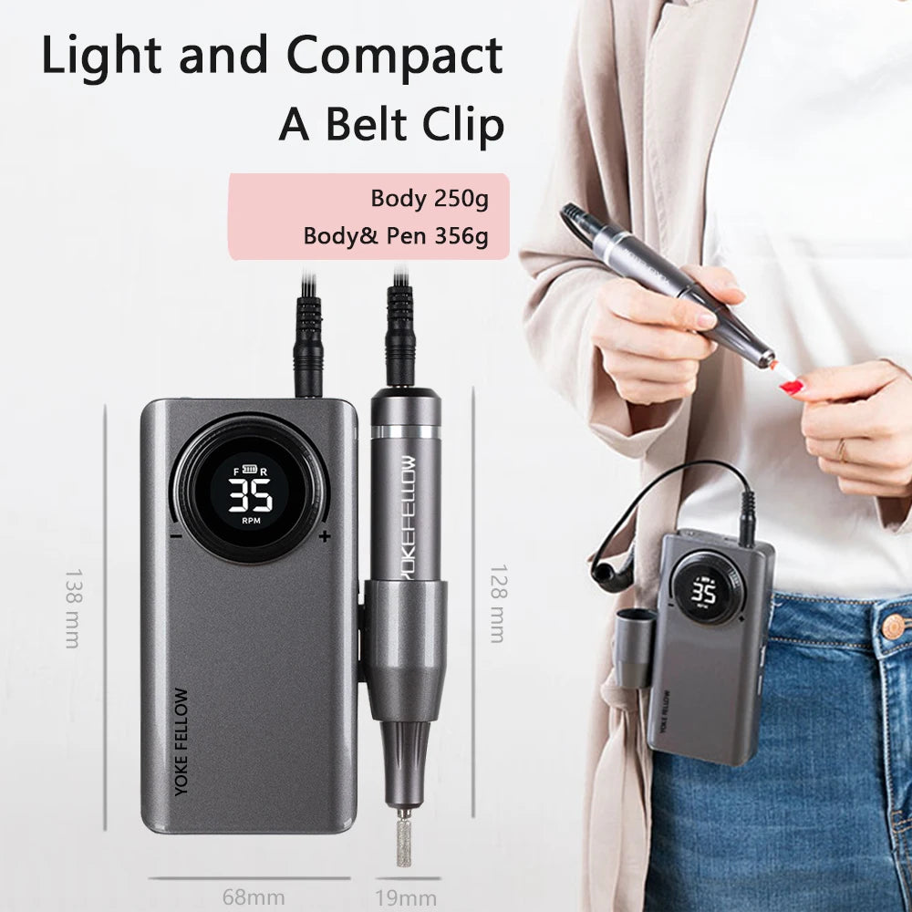 35000 RPM Rechargeable Portable Nail Drill Machine